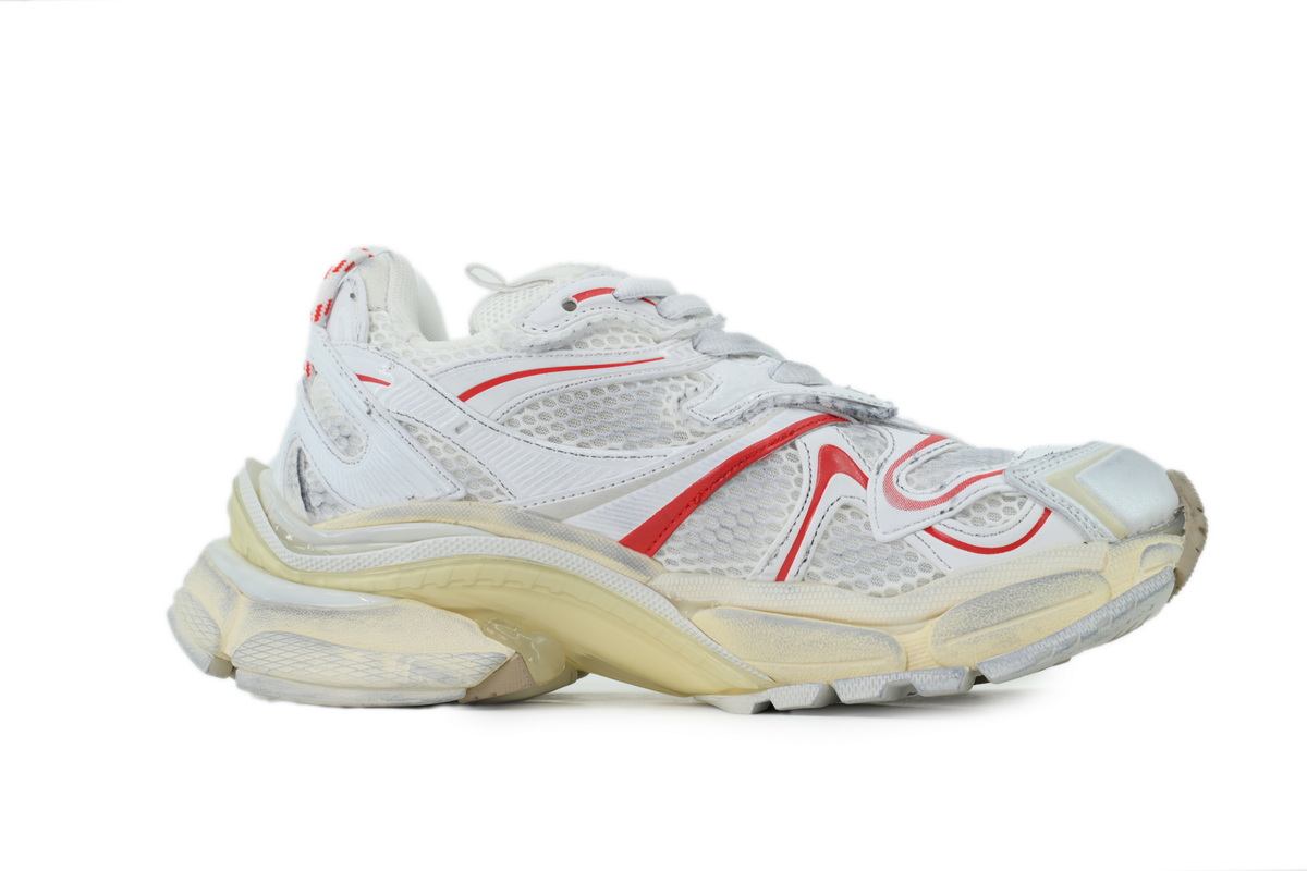 Balenciaga Wms Runner Sneaker White Red 779064 W3RXP 9260