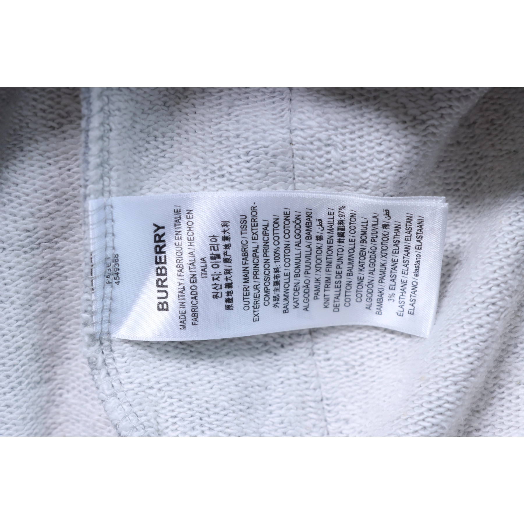 Burberry Side-Lettering Check Trousers Grey