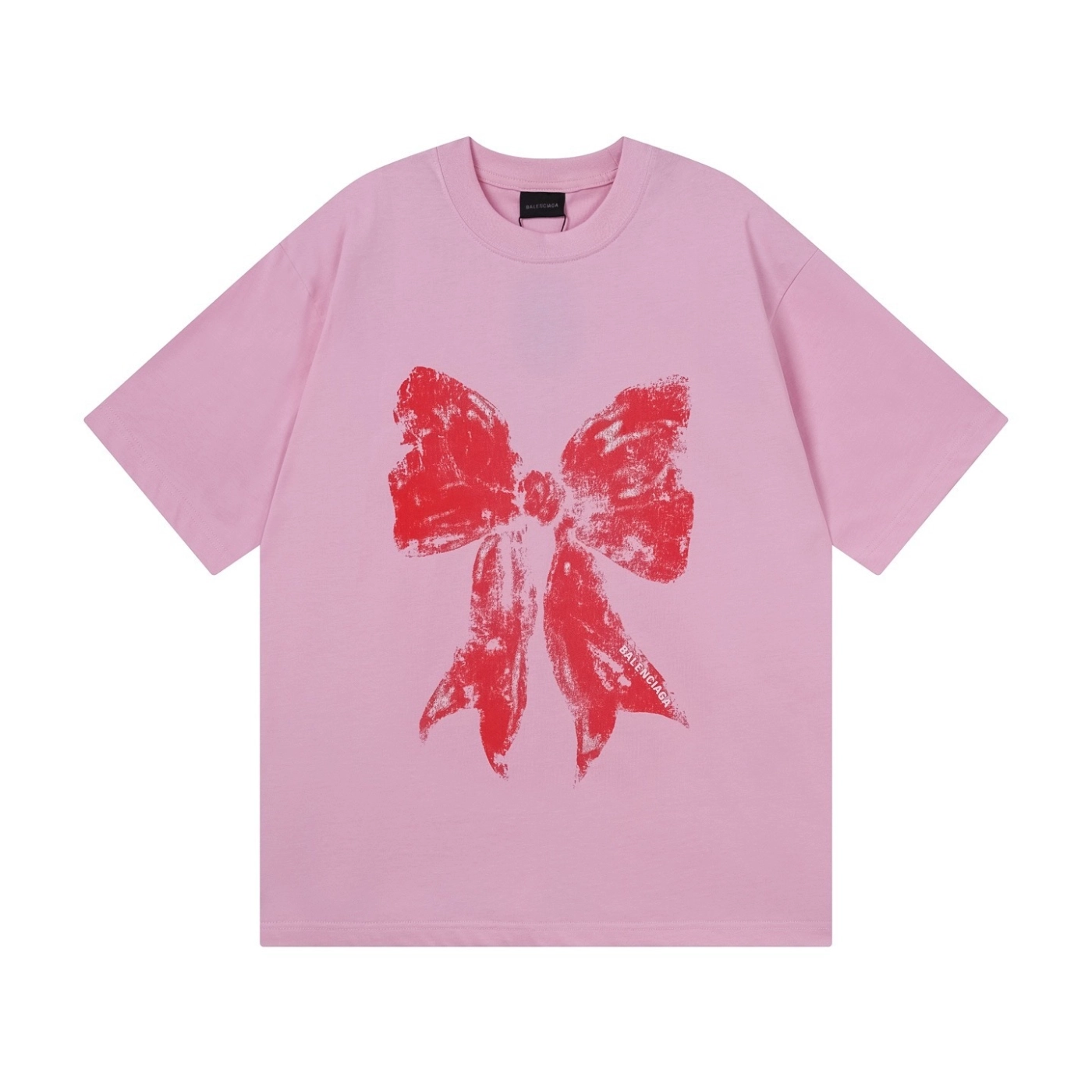 Balenciaga Bow Print T-shirt Black/Pink