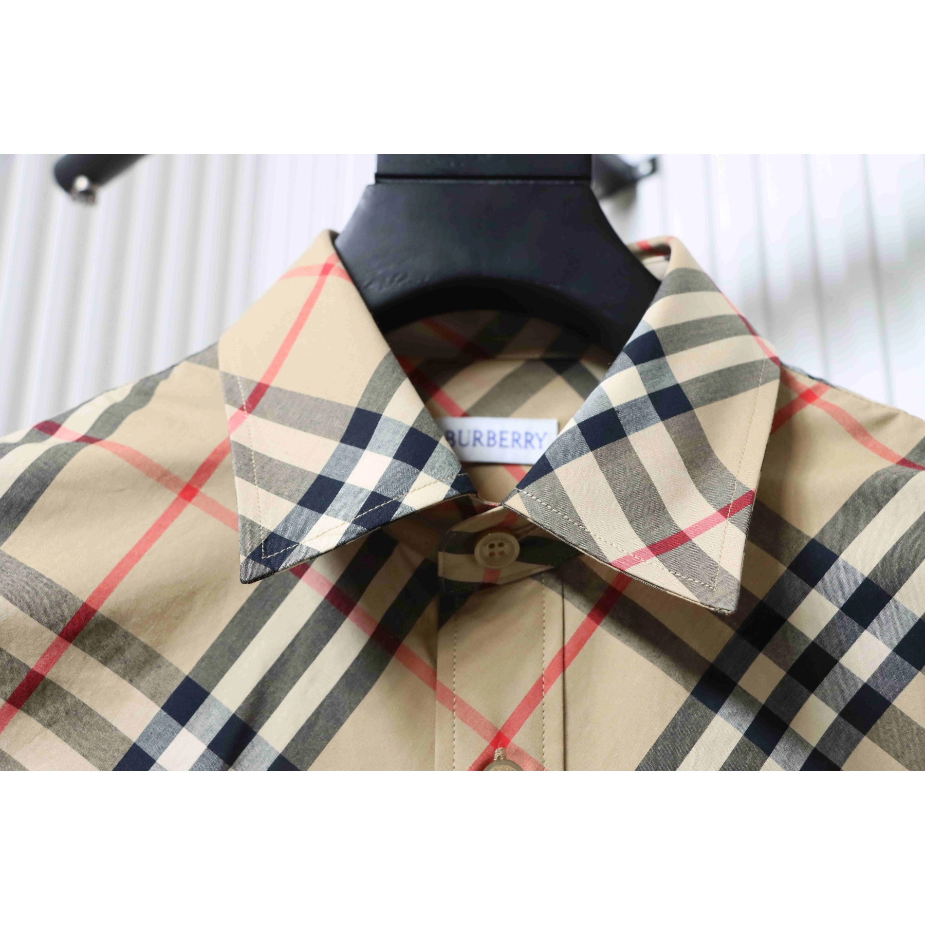 Burberry Long-Sleeve Cotton Twill Check Shirt