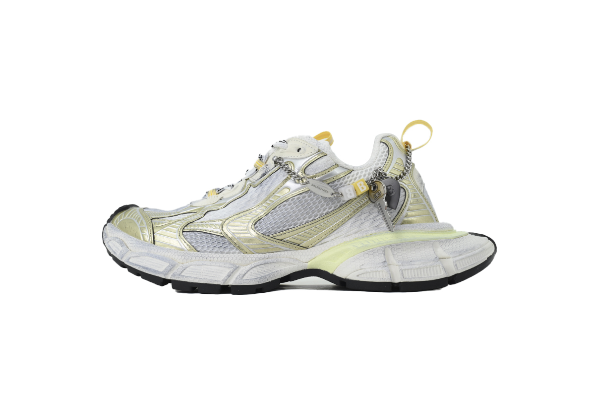 Balenciaga 3XL Sneaker White Yellow Silver 734734 W3XCN 9711
