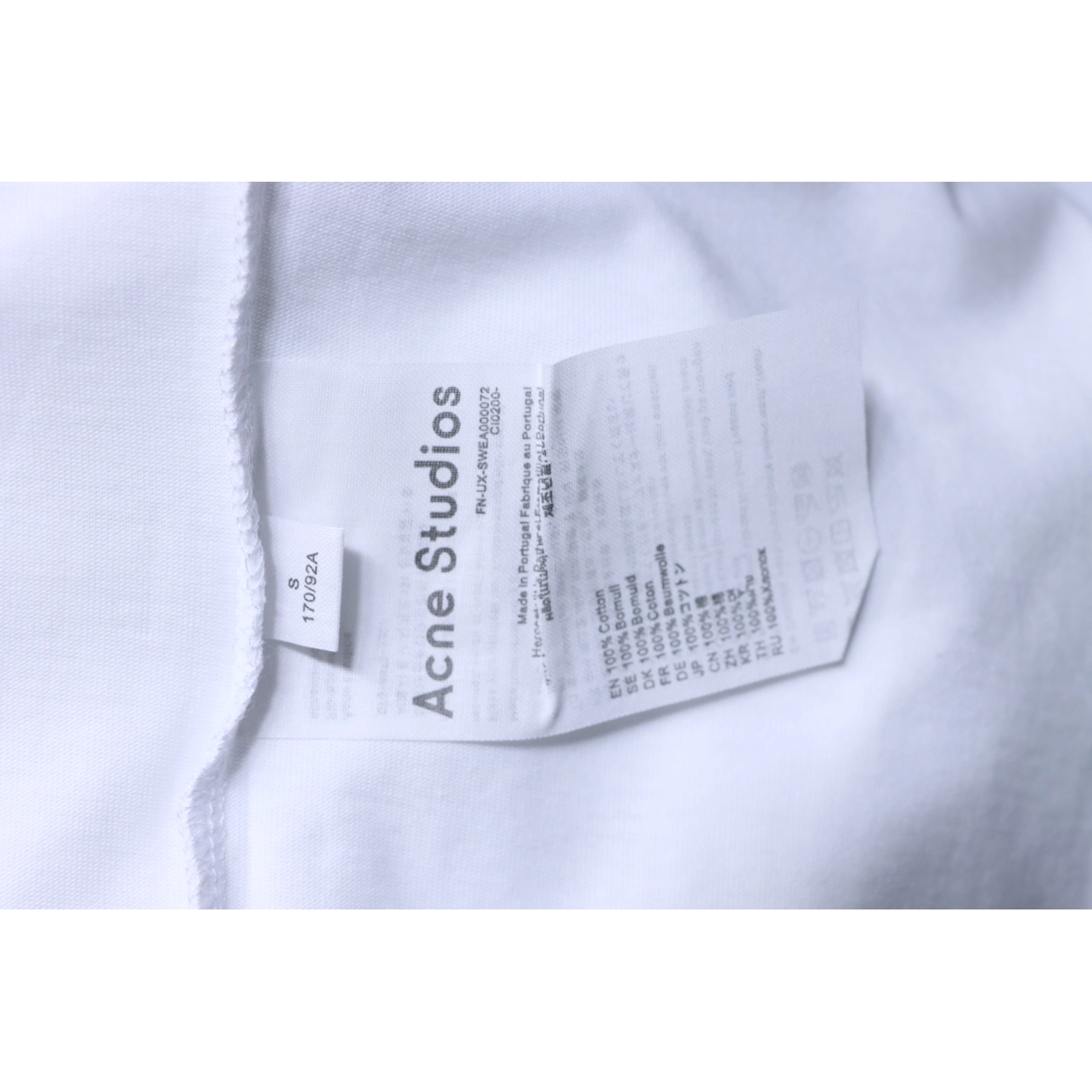 Acne Studios Circular Logo Long-Sleeve Top White