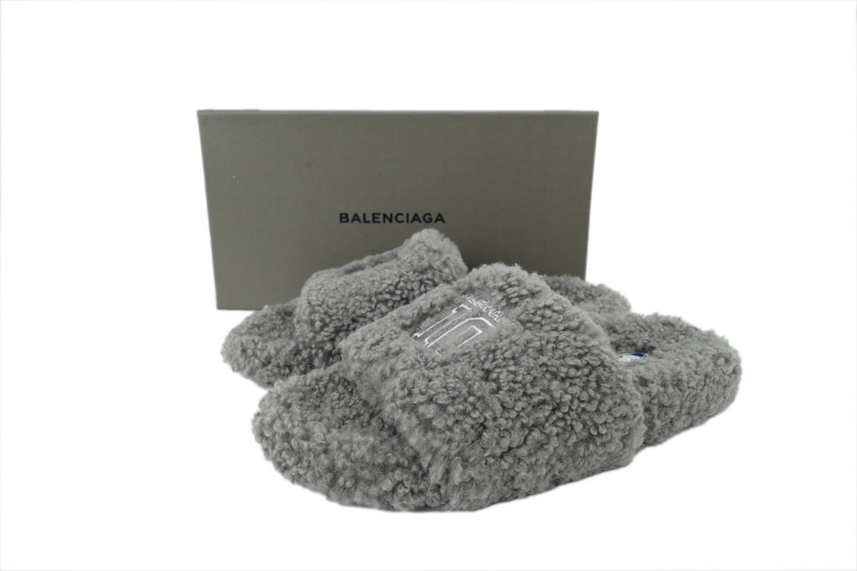 NBA x Balenciaga Furry Slides Ash