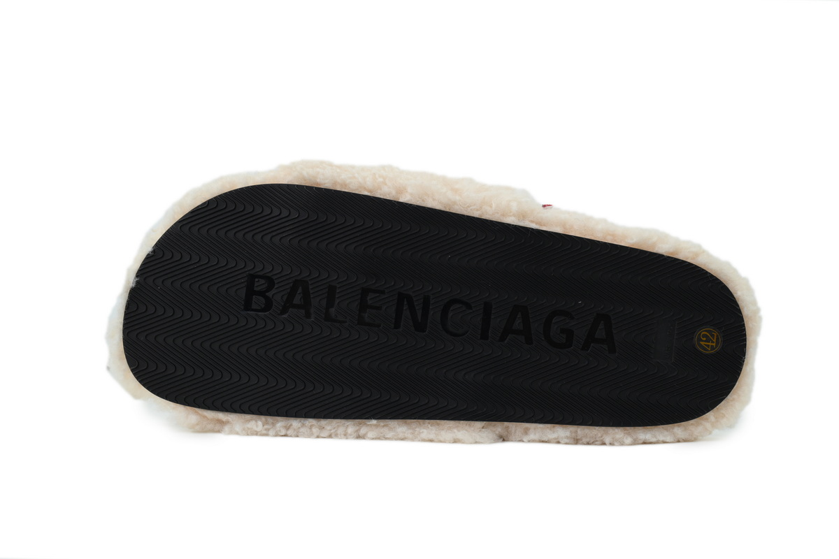 NBA x Balenciaga Furry Slides White