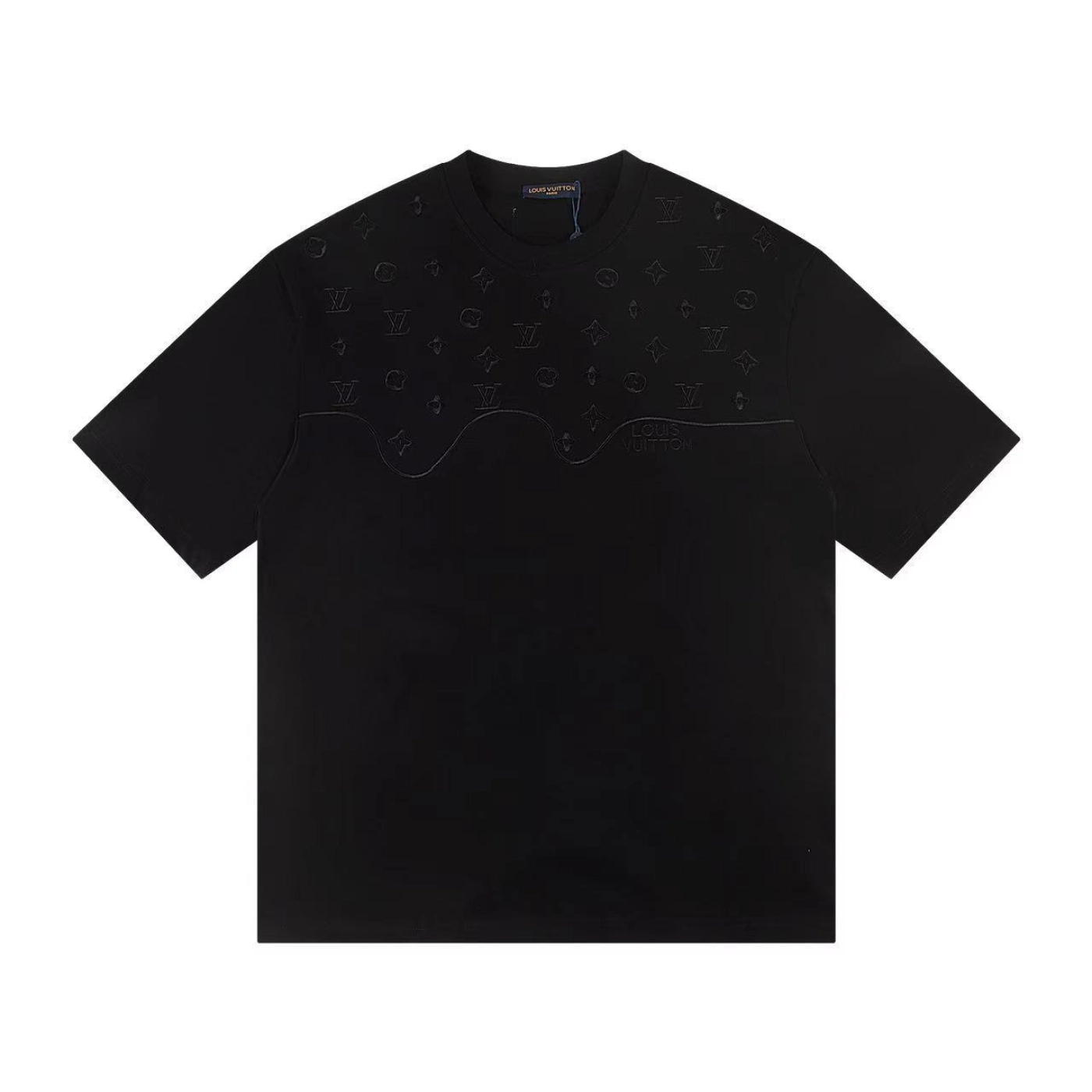 Louis Vuitton T-shirt Z030 Black/White/Khaki
