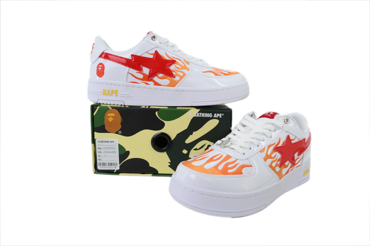 A Bathing Ape White Red OZXSHM309911R