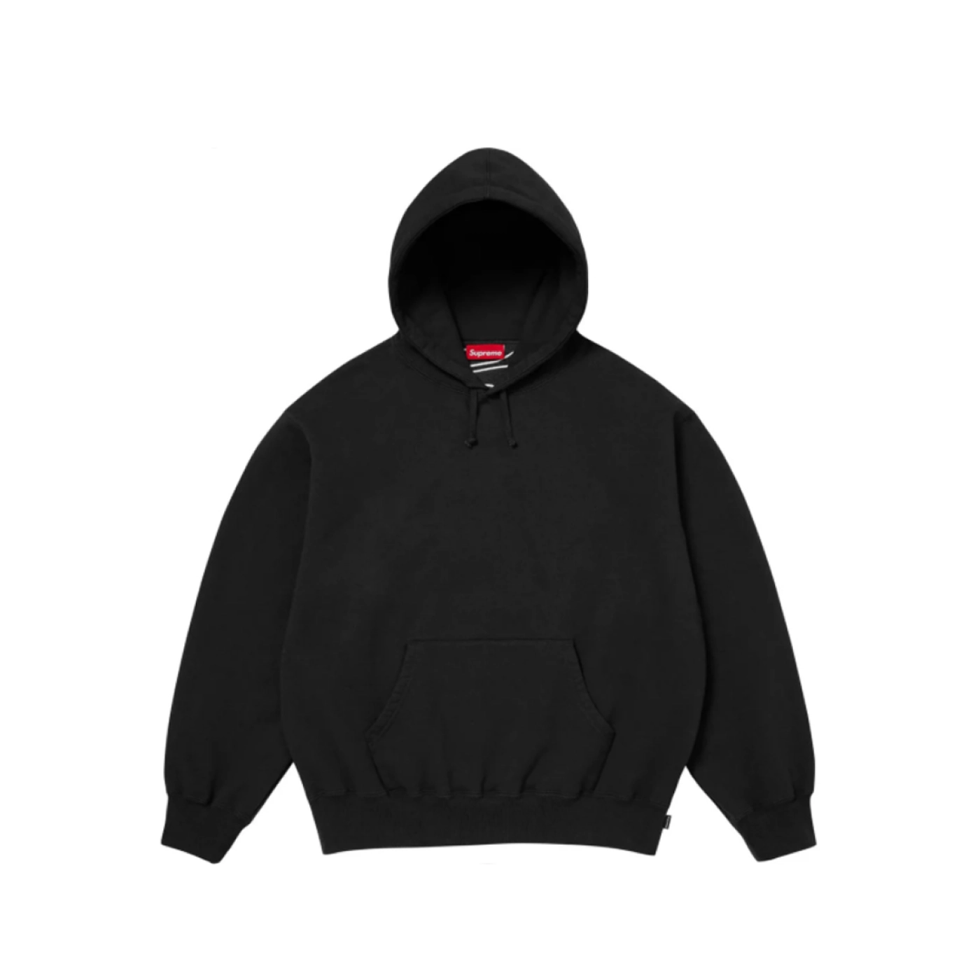 S Satin Applique Hooded Sweatshirt & Sweatpant Set Black