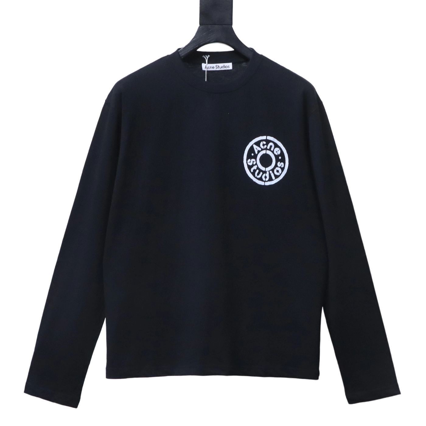 Acne Studios Circular Logo Long-Sleeve Top Black