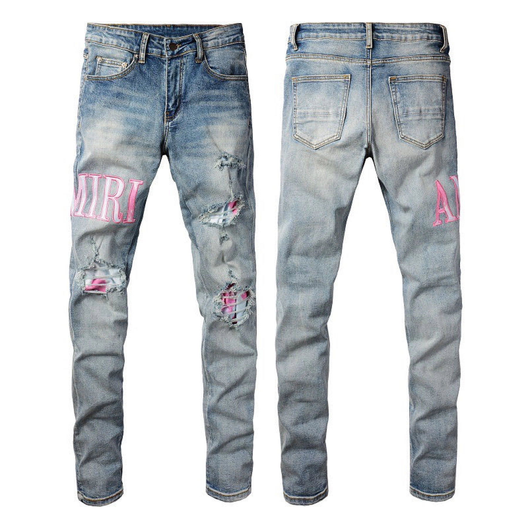 Denim Tears Cotton Wreath Sweatshirt Hoodie Pink + Amiri Jeans 5901