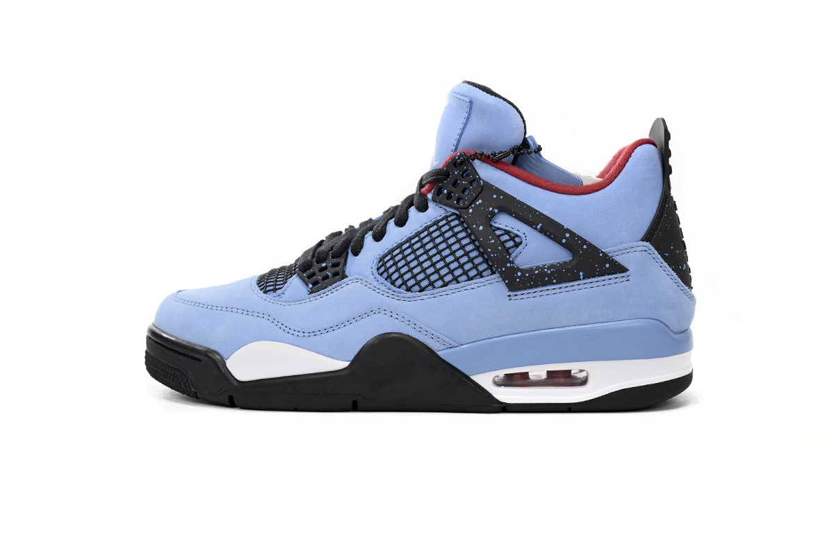 Top Quality Jordan 4 Retro Travis Scott Cactus Jack University Blue Black-Varsity Red 308497-406