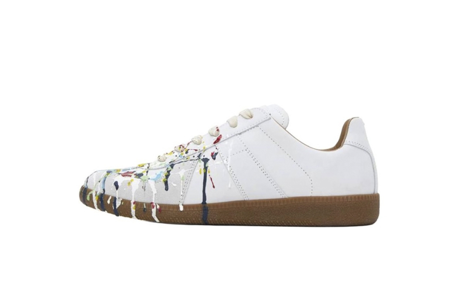 Maison Margiela White Paint Replica Sneakers