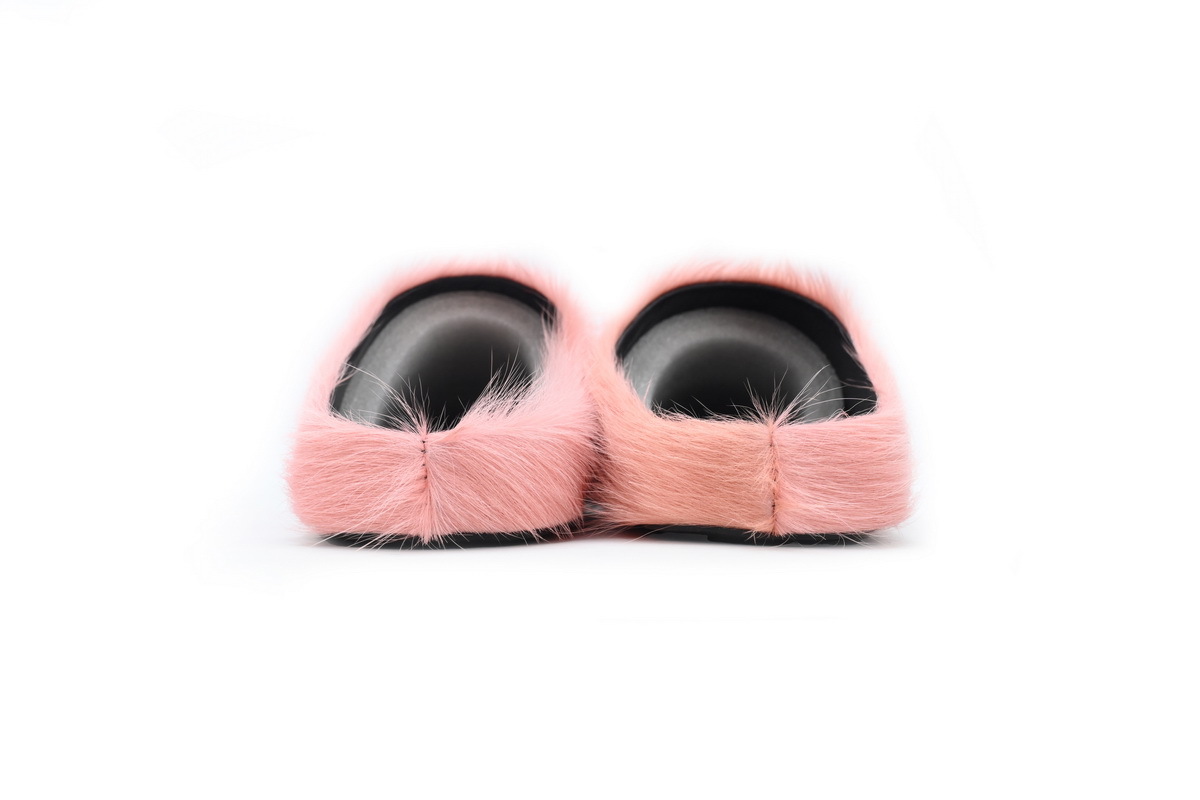 Marni Loafers Long-hair Calfskin Fussbett Sabot Pink Slippers