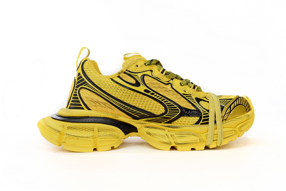 Balenciaga 3XL Sneaker Black Yellow 734733 W3XL2 7010