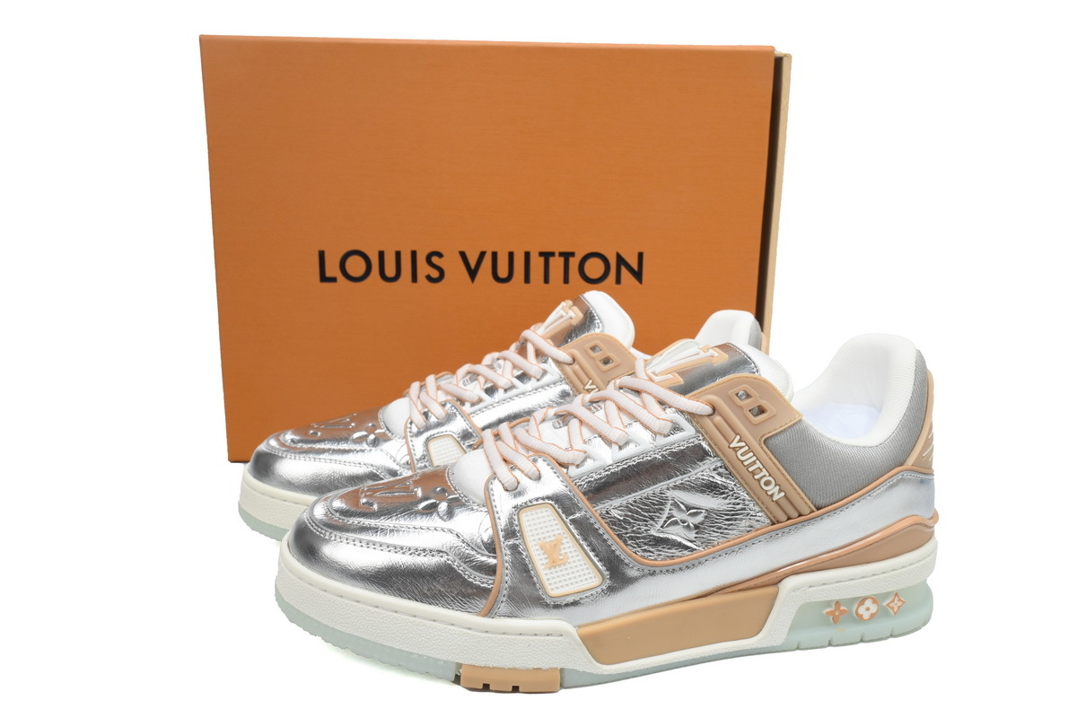 Louis Vuitton Trainer Metallic Beige