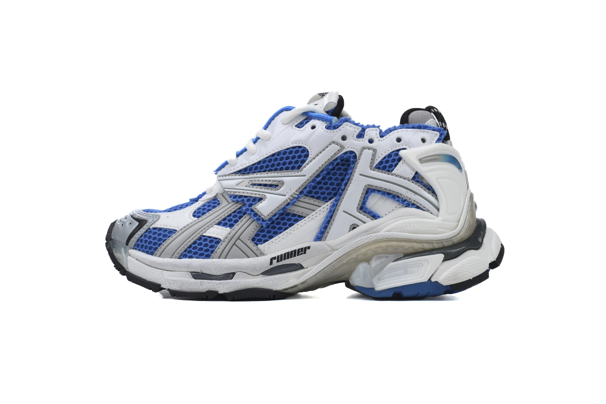 Balenciaga Runner White Blue 677403 W3RB3 4912