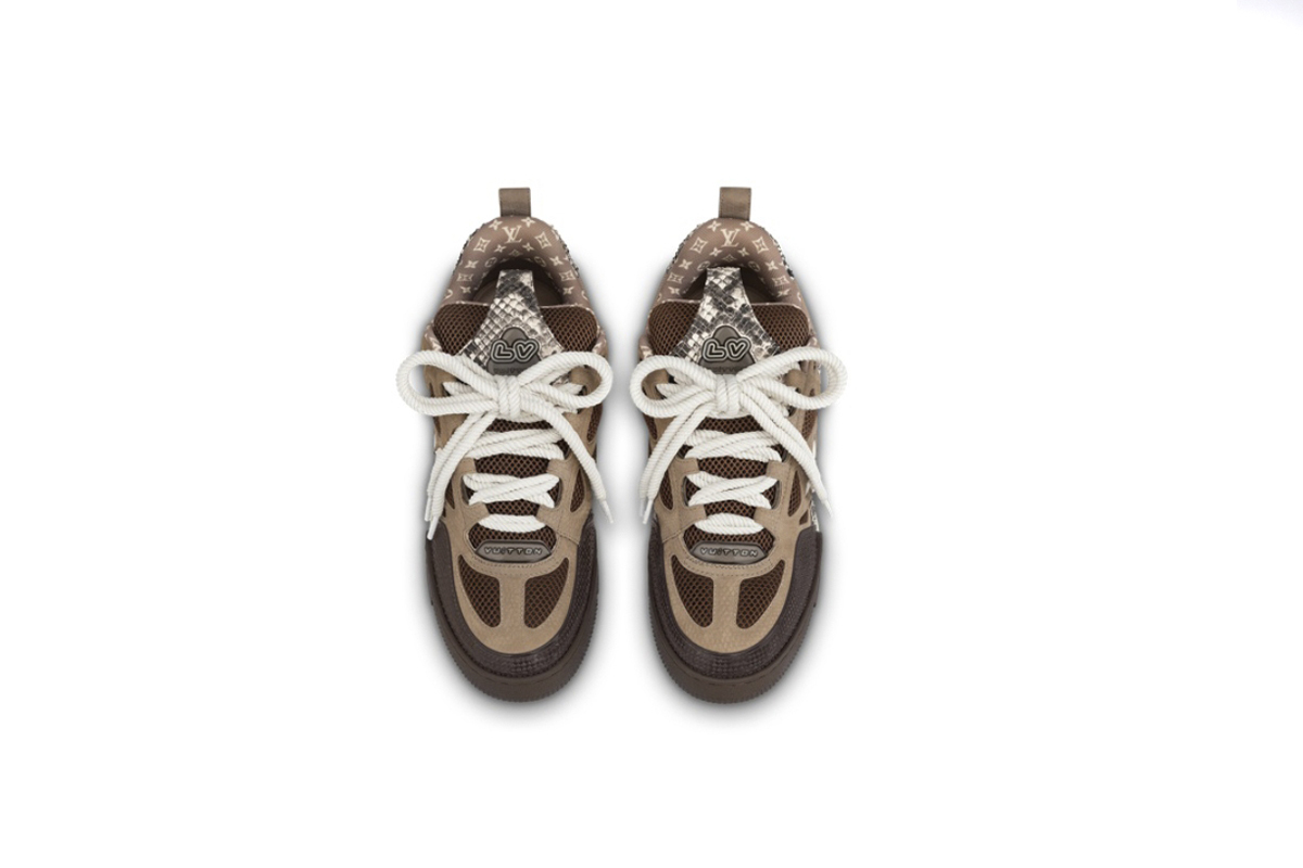 Louis Vuitton Skate Sneaker Brown Snakeskin 1ABMG6