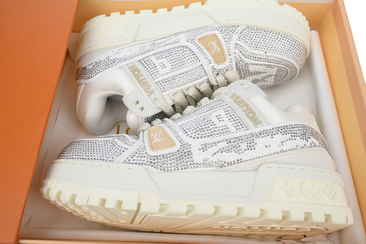 Louis Vuitton Trainer Maxi White Swarovksi Crystals