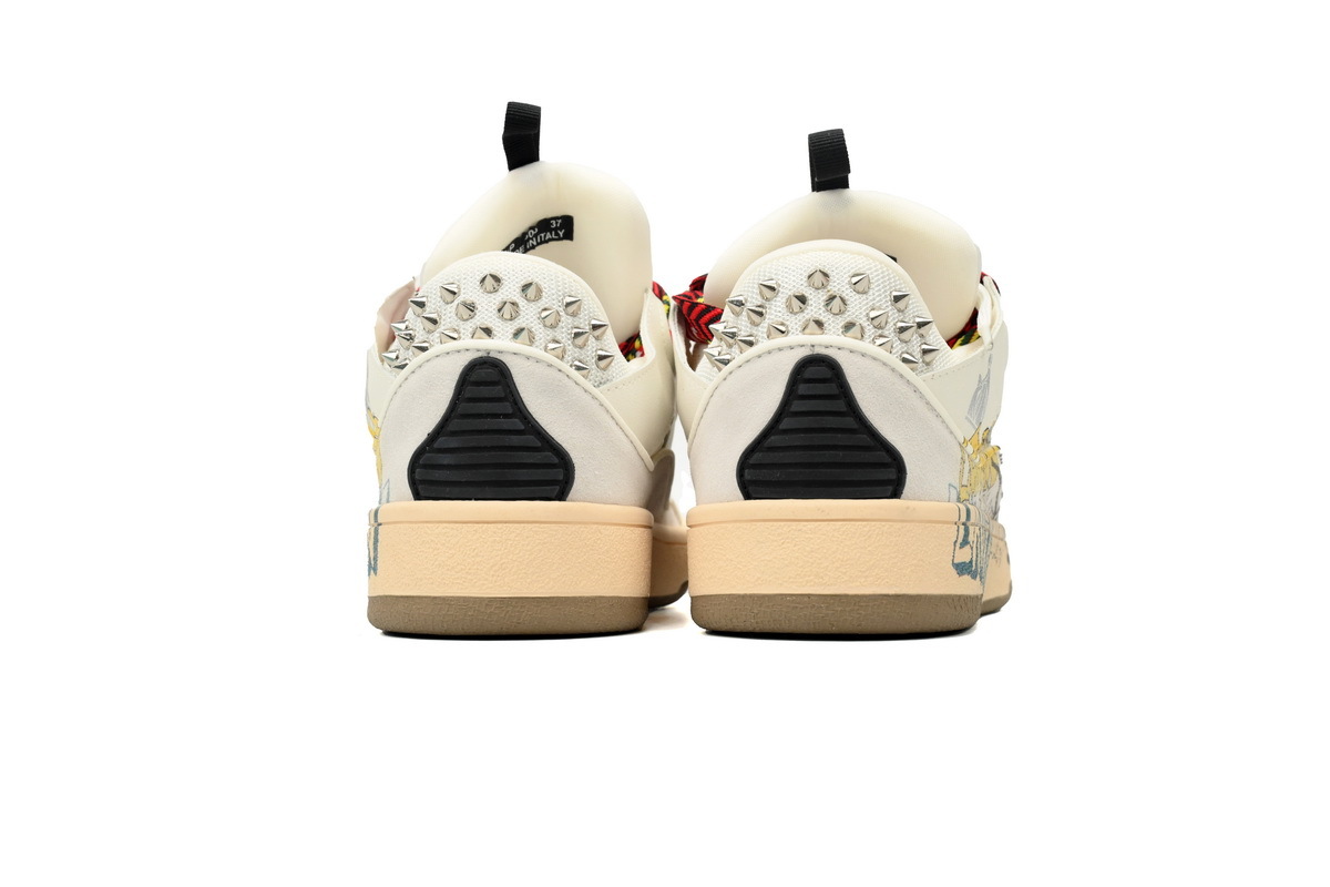 Lanvin Leather Curb White Black Painted