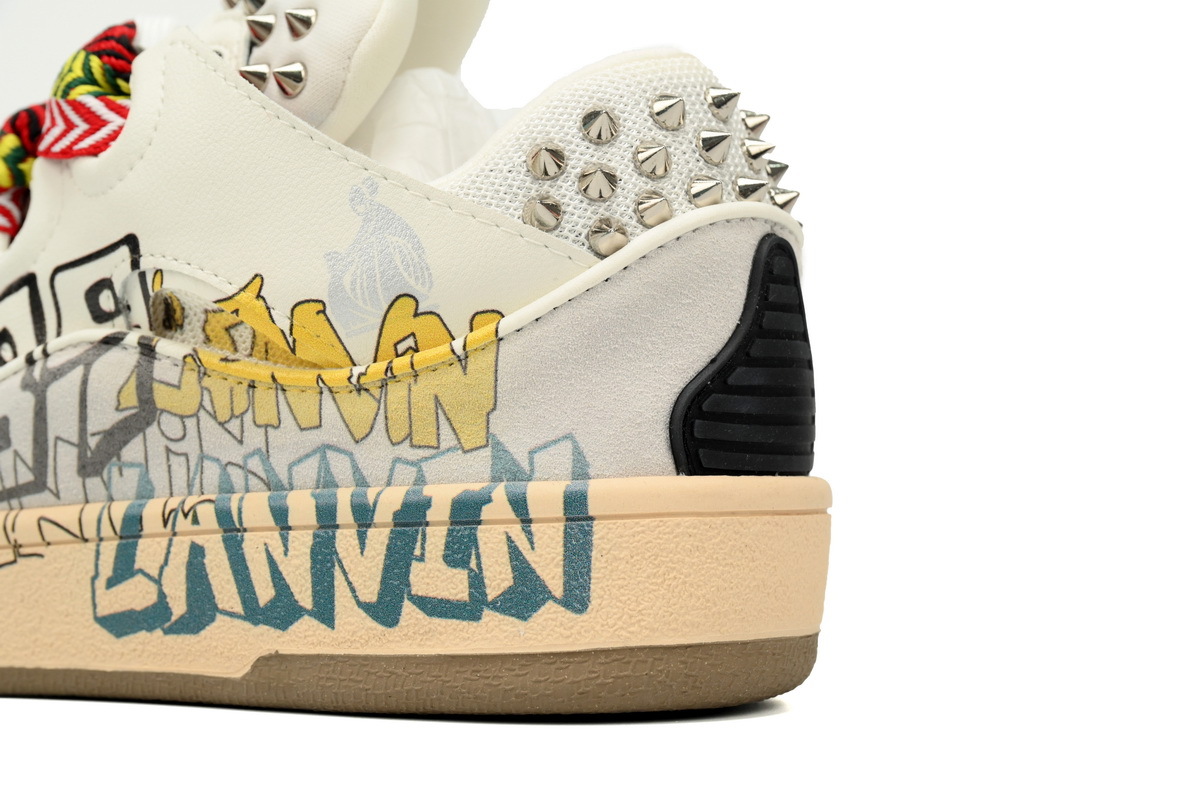 Lanvin Leather Curb White Black Painted