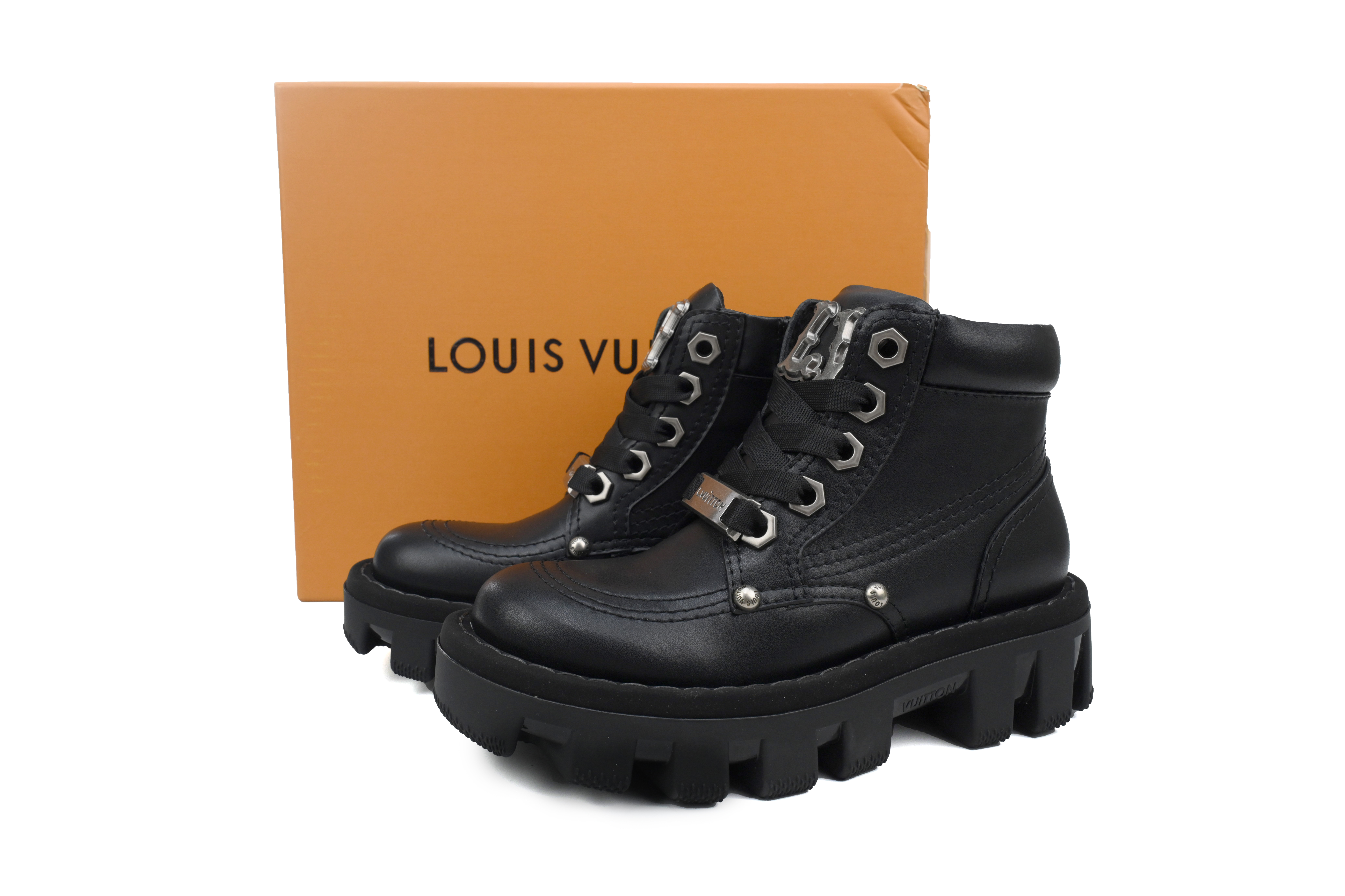 Louis Vuitton Checker Ankle Martin Boots