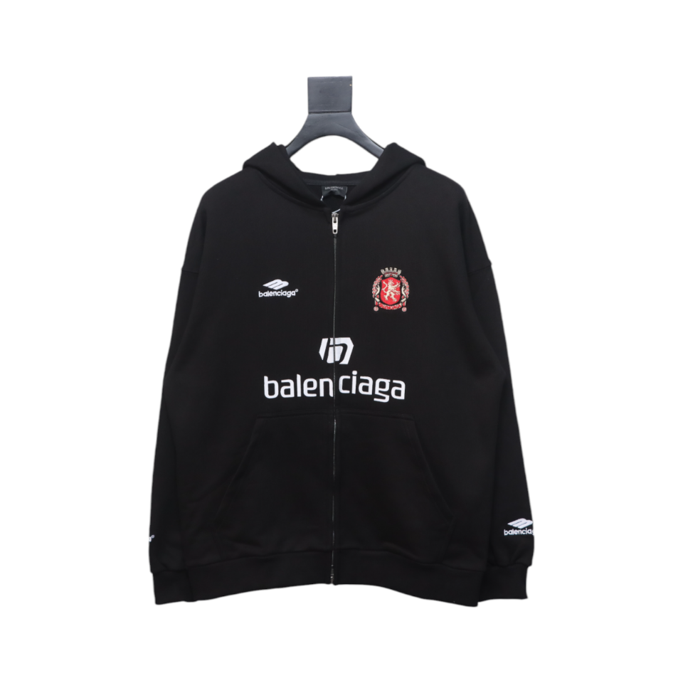 Balenciaga Paris Soccer Hoodie Black