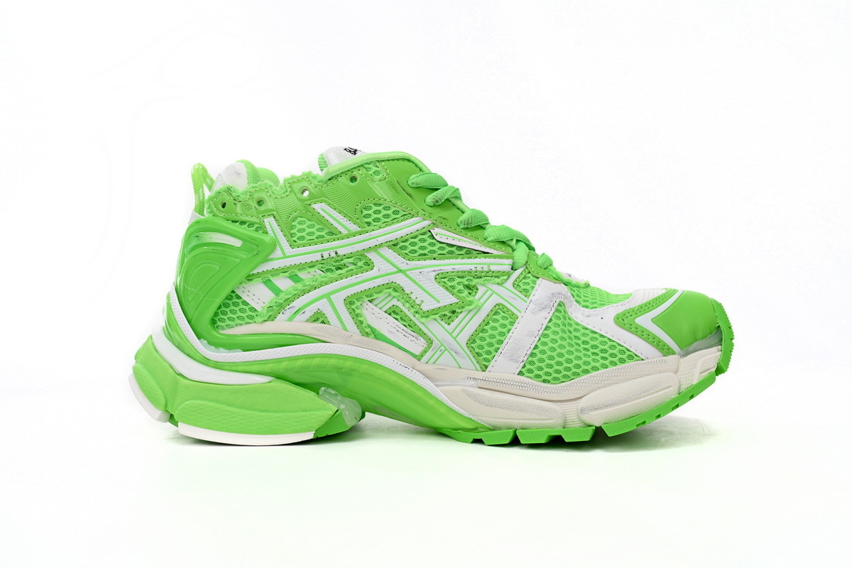 Balenciaga Runner White Green 677402 W3RBM 3590
