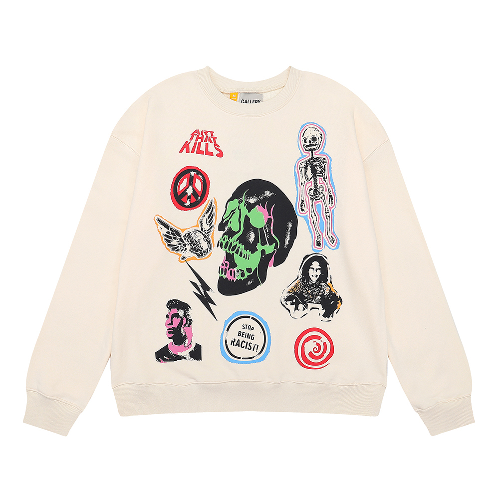 Gallery Dept Hoodie Art That Kills Skull White