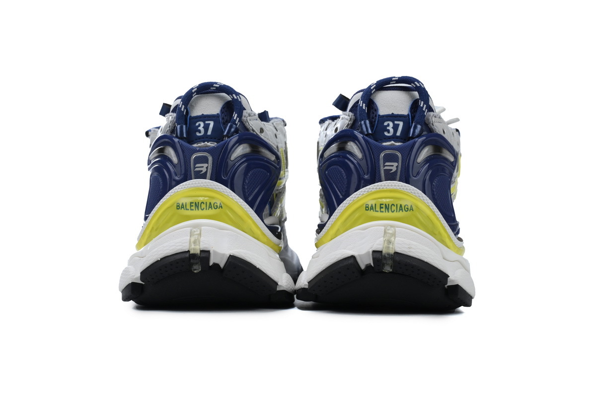 Balenciaga Runner White yellow and blue 677403 W2RN1 0080