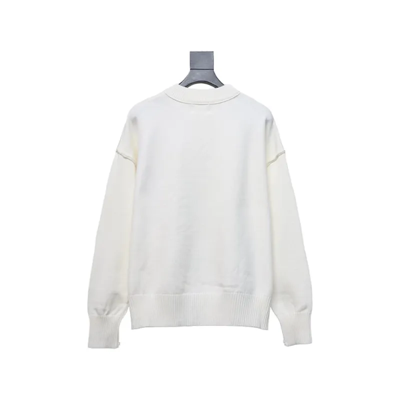 AMI Paris Ami de Coeur Sweater White
