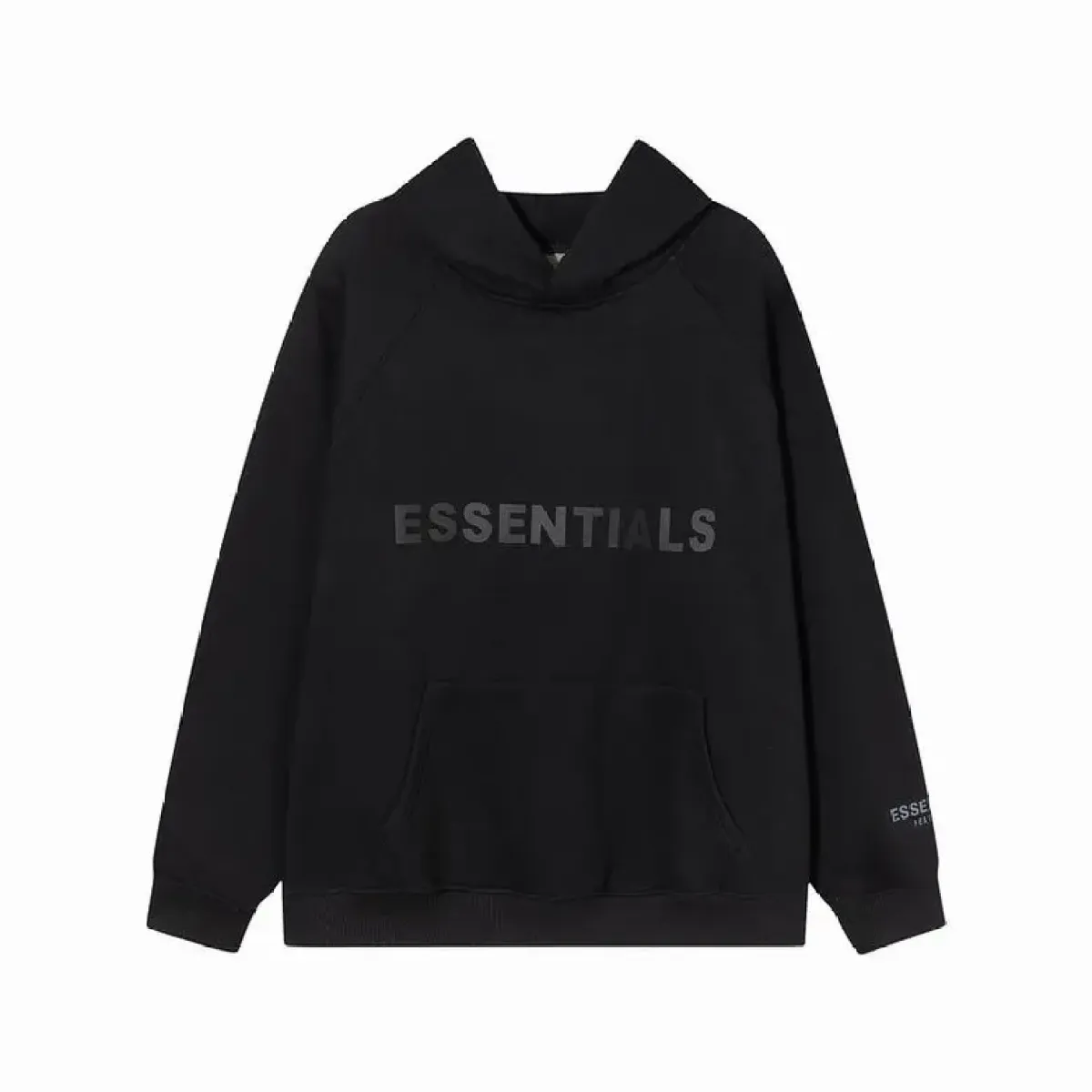 Fear Of God Essentials Pullover Hoodie Applique Logo Black