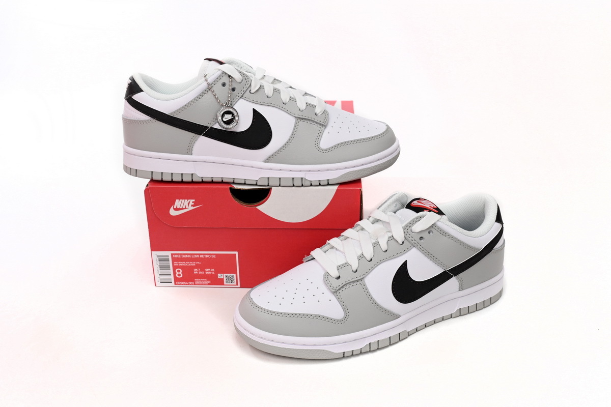 Nike Dunk Low Gray And White Lottery Tickets DR9654-001