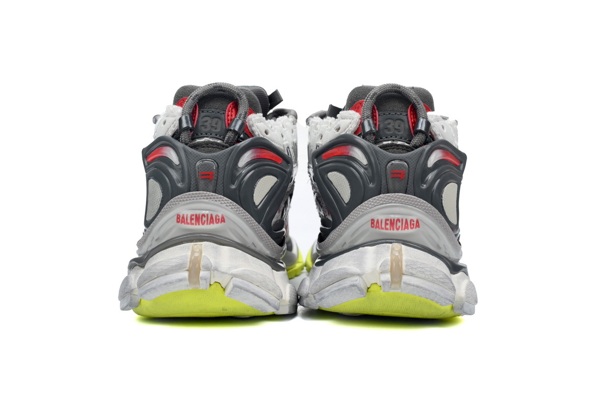 Balenciaga Runner White Black and Red 677402 W3RB2 9167