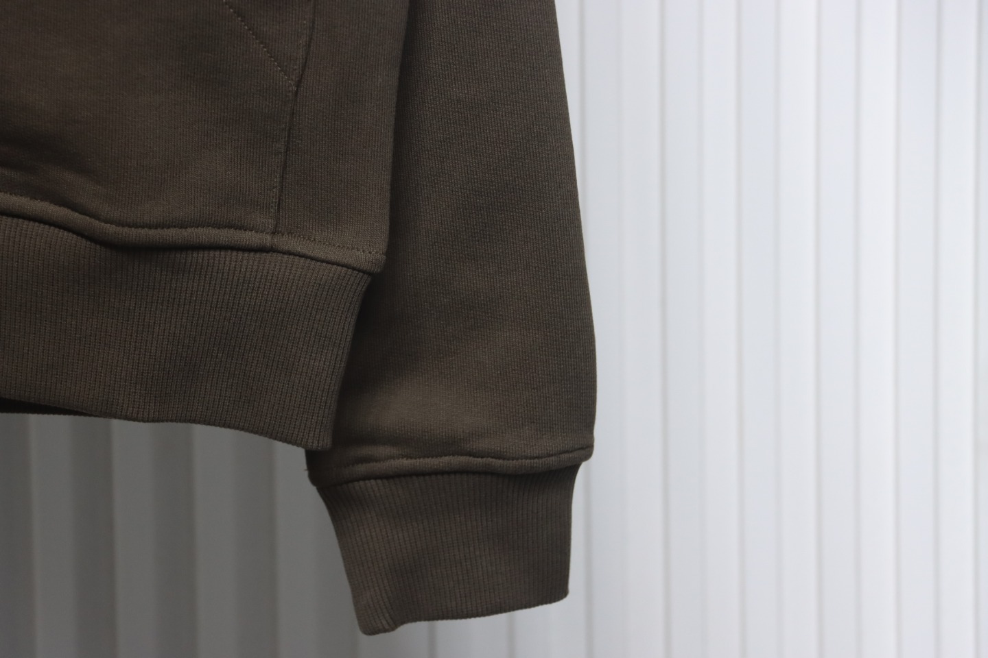 AMI Paris Ami de Coeur Cotton Zip Hoodie Dark Brown