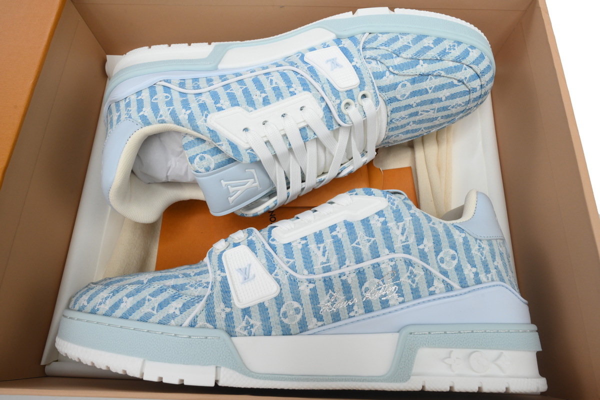 Louis Vuitton Trainer Blue Stripe Monogram