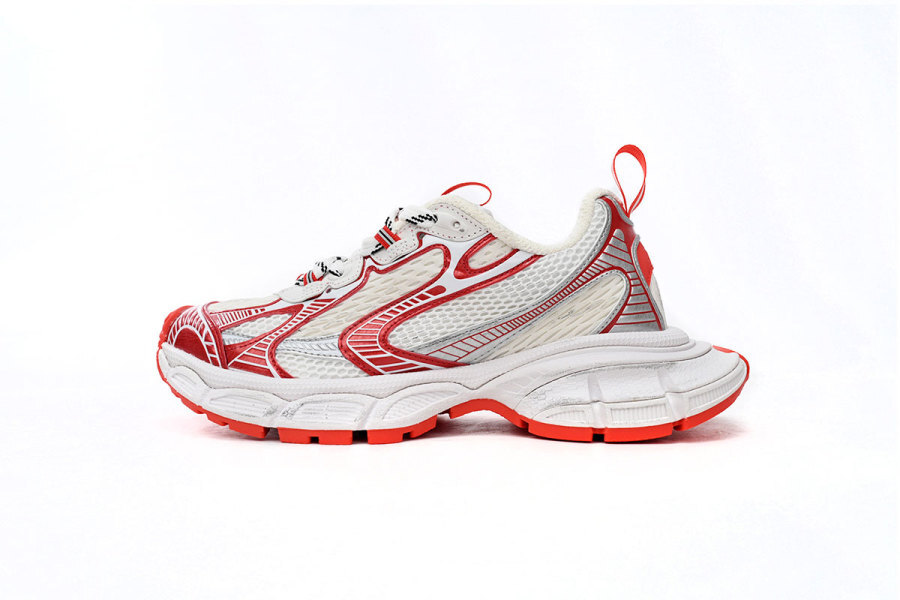 Balenciaga 3XL Sneaker in White Red 734734 W3XL2 9060