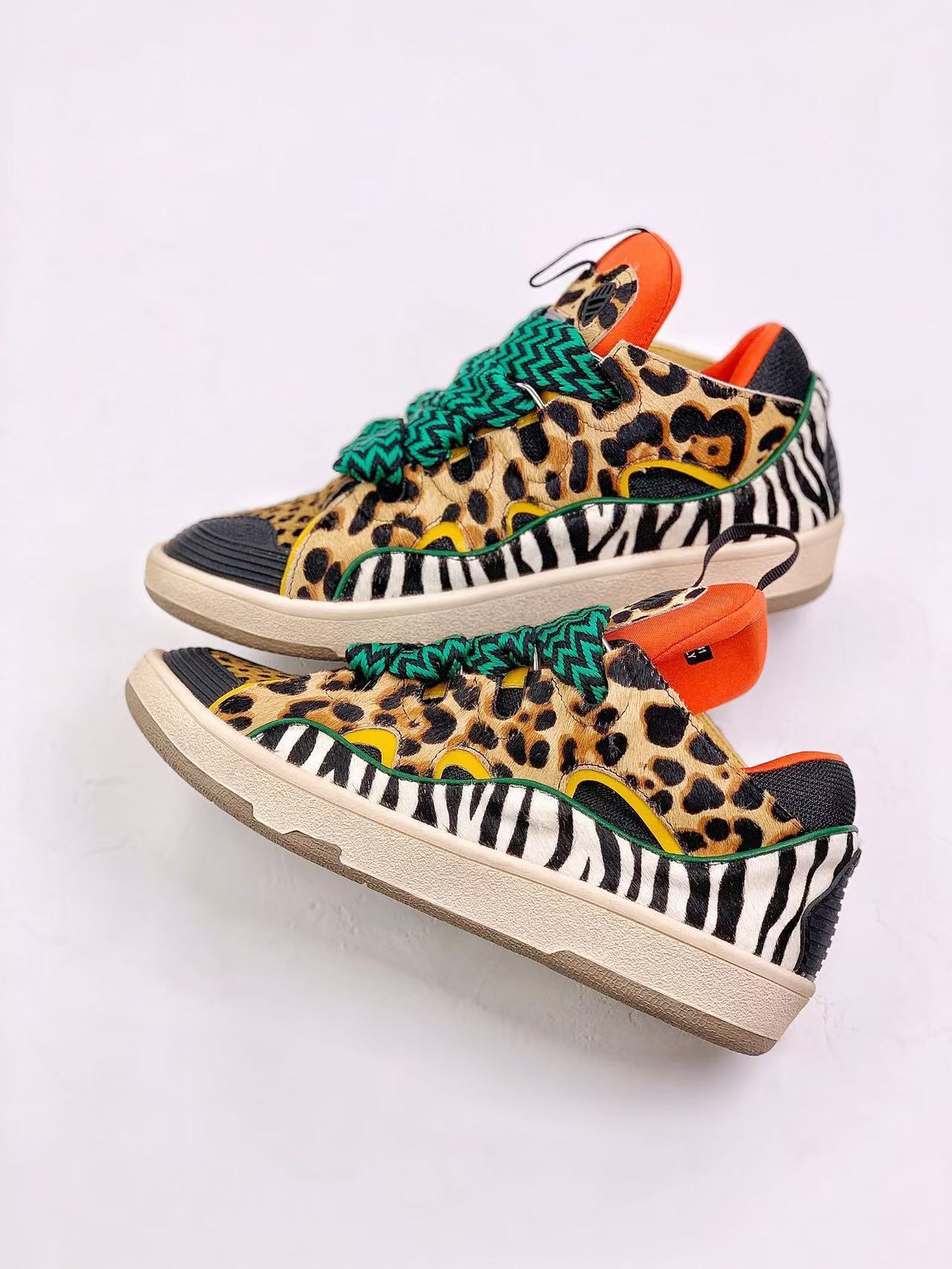 Lanvin Curb Sneakers Leopard Print