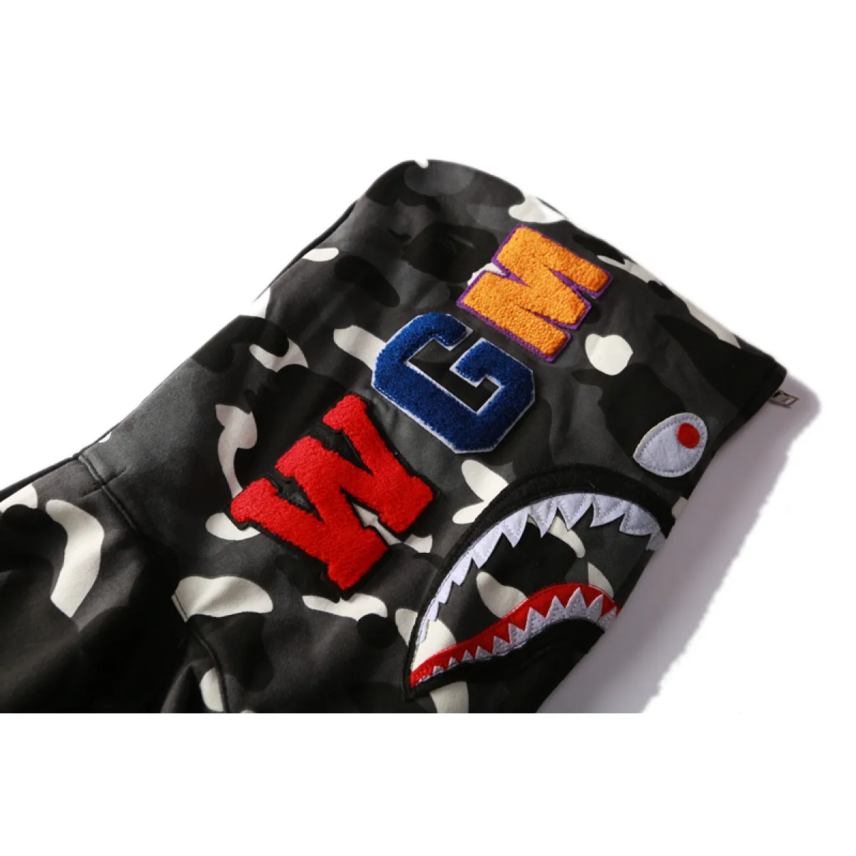 BAPE Space Camo Shark WGM Full-Zip Spliced Hoodie