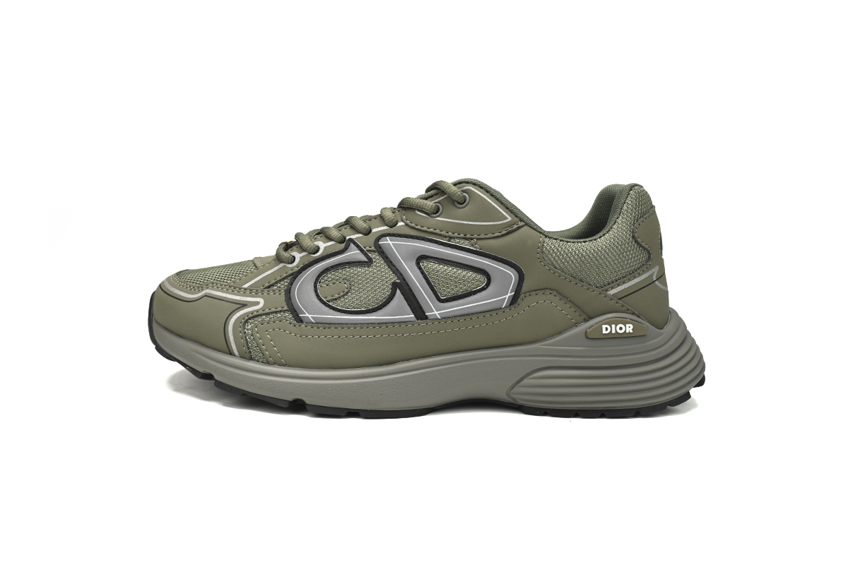 Dior Light Grey B30 Sneakers Olive Color 3SN279ZMA-16140