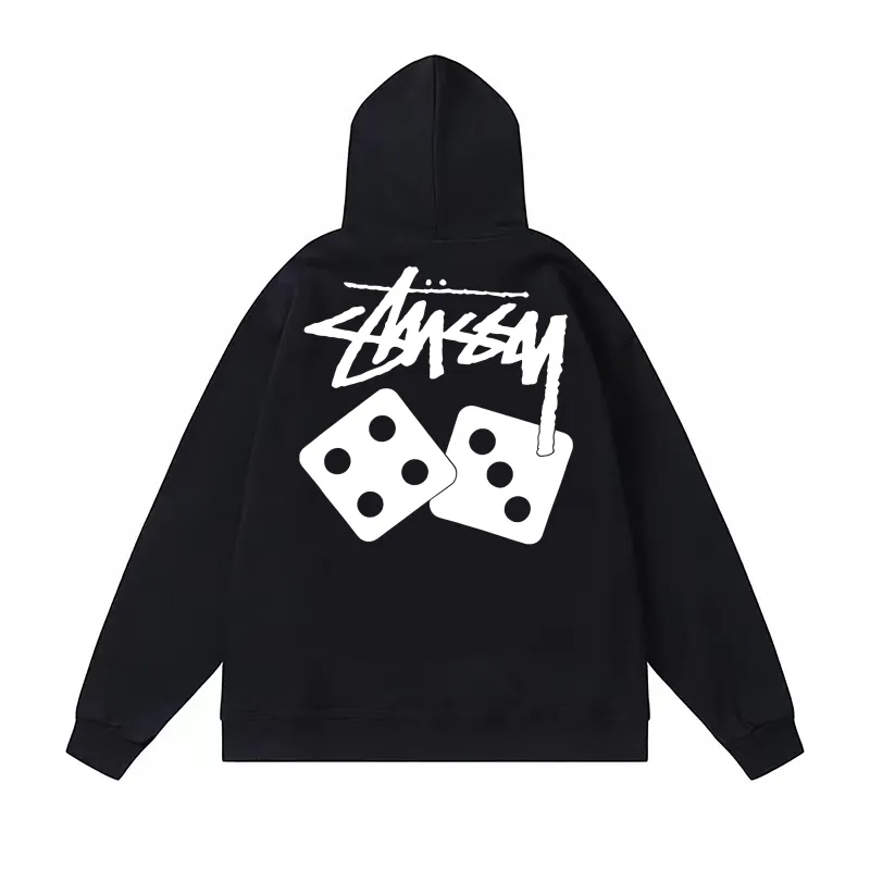 Stussy Dice Pigment Dyed Hoodie Black