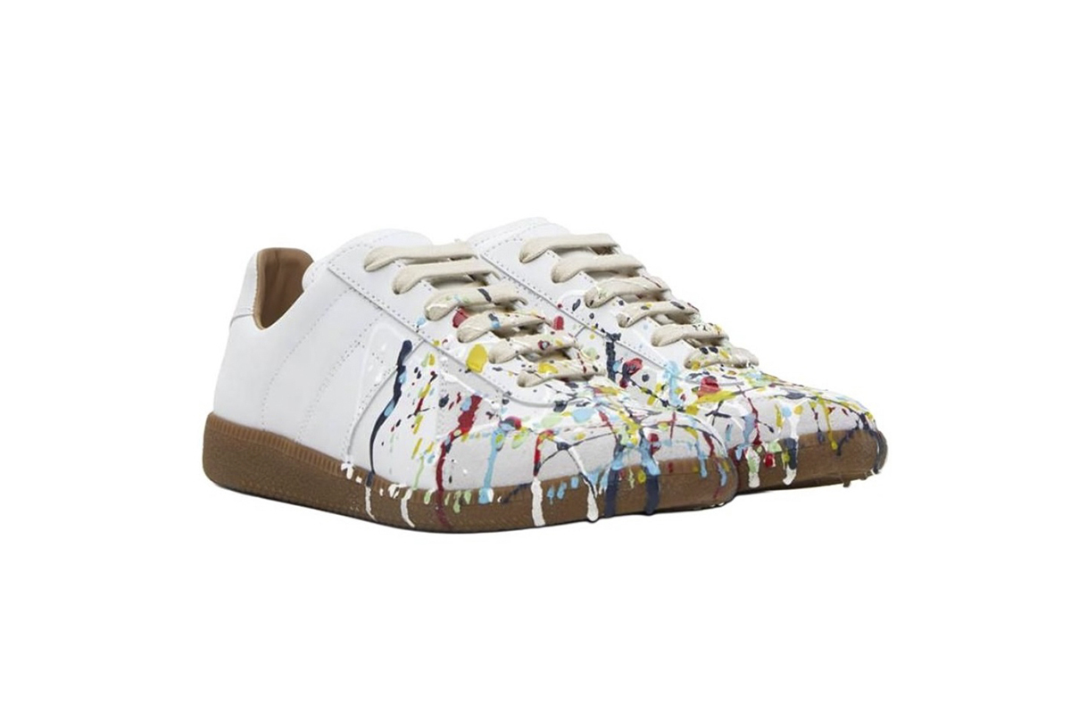 Maison Margiela White Paint Replica Sneakers