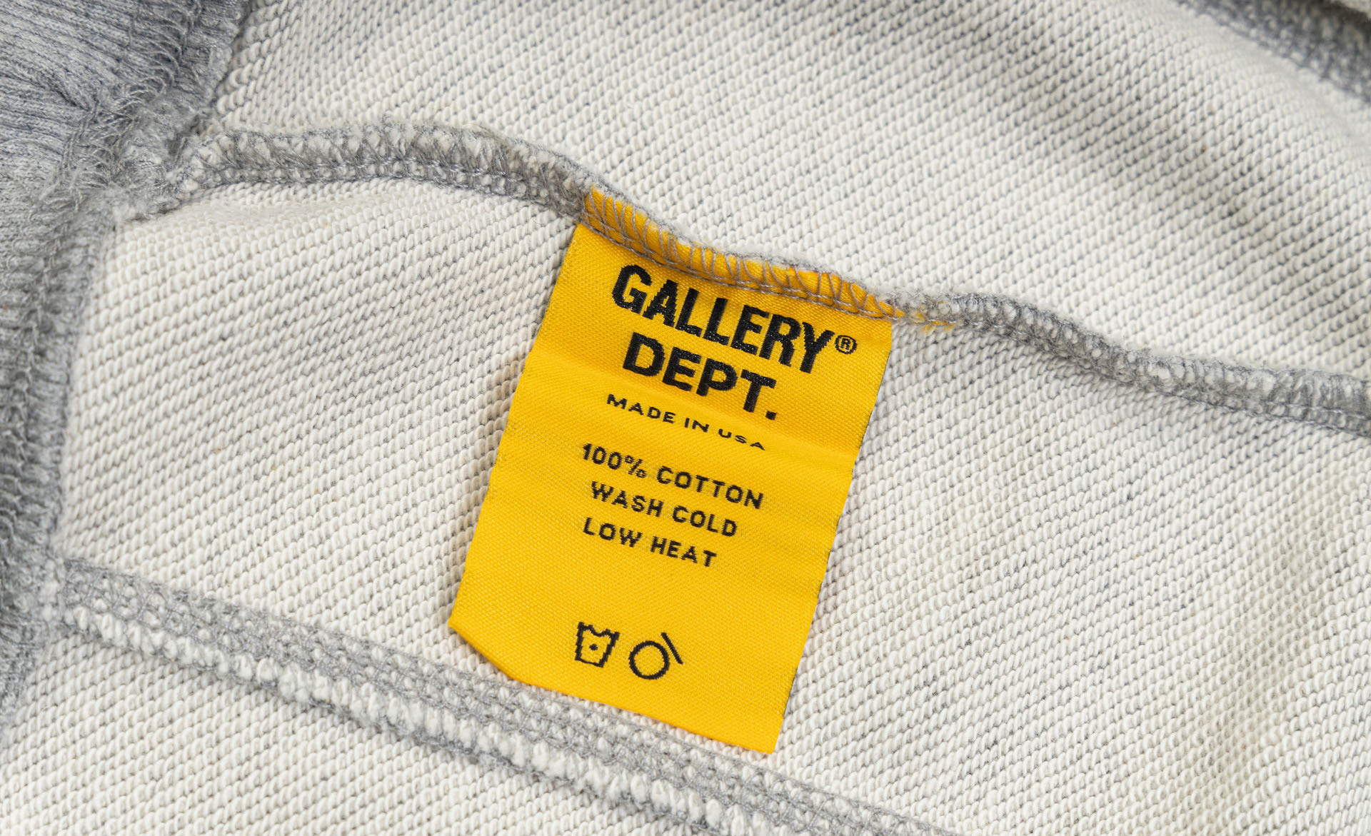 Gallery Dept Hoodie With Hat Grey Black