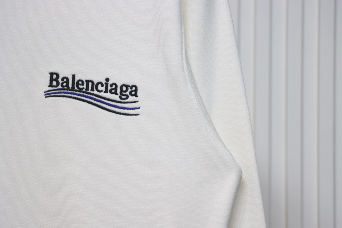 Balenciaga Campaign Logo Printed Hoodie White
