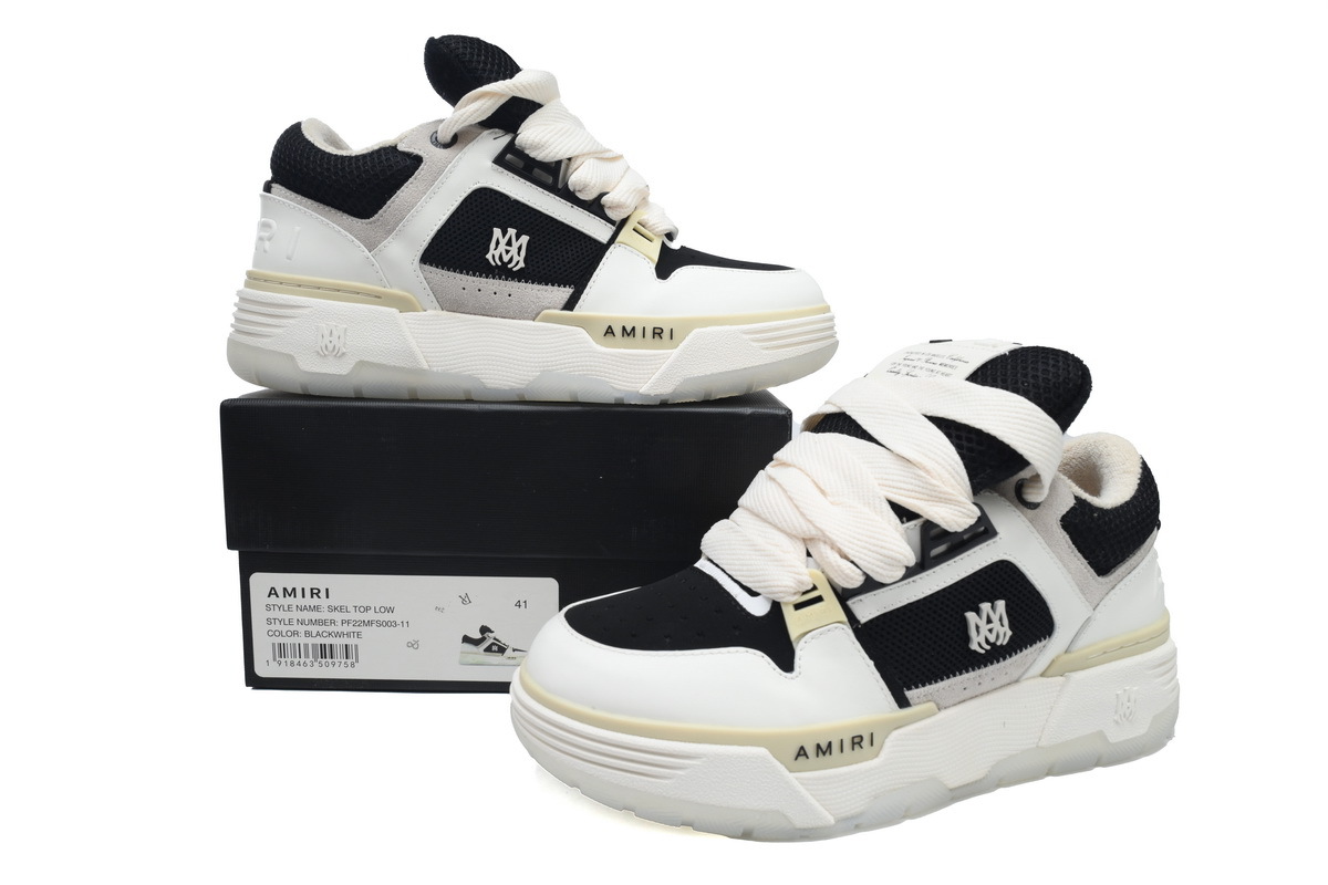 AMIRI White Gray Black