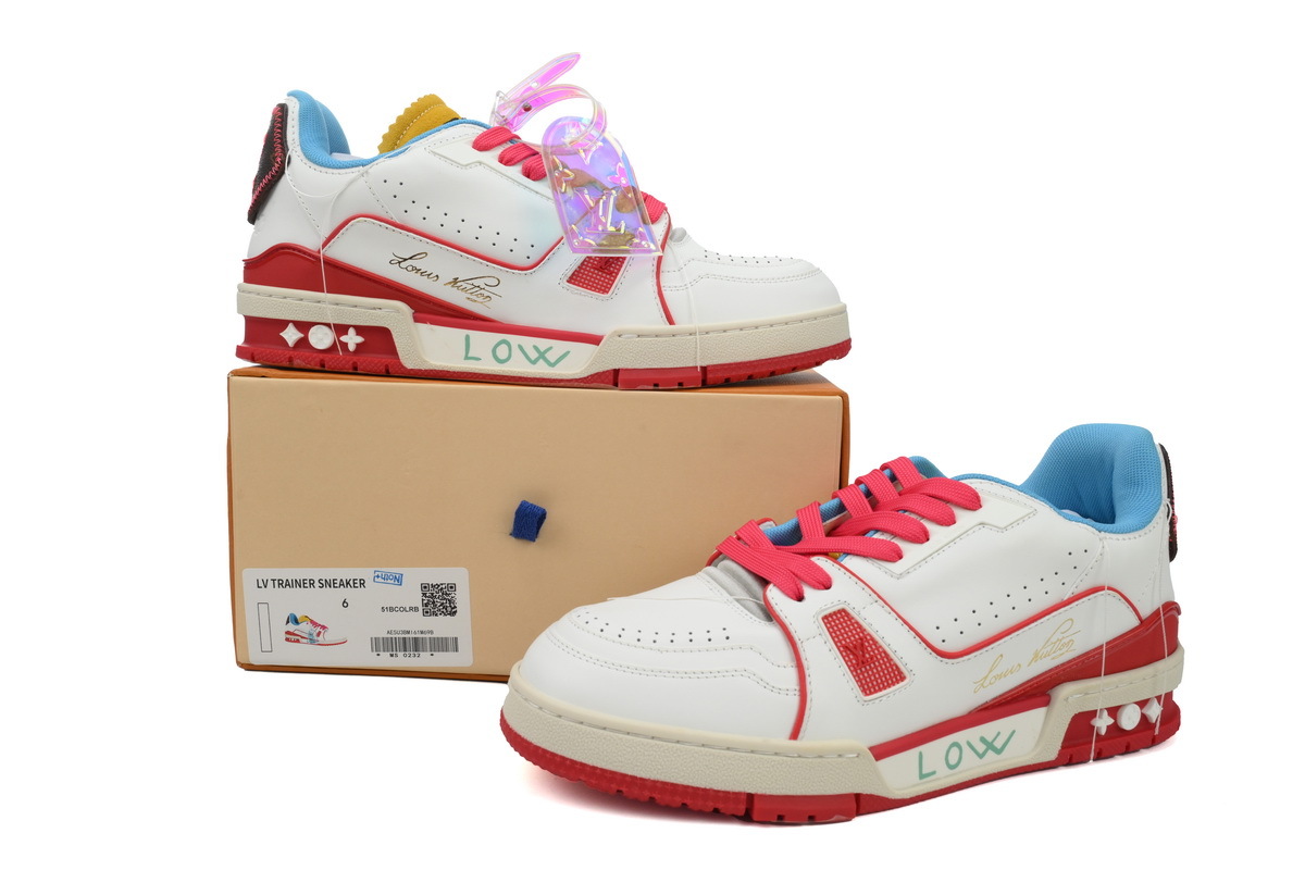Louis Vuitton Trainer Yellow Blue