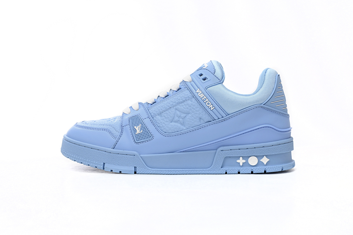 Louis Vuitton Trainer All Blue Embossing 1AARFG