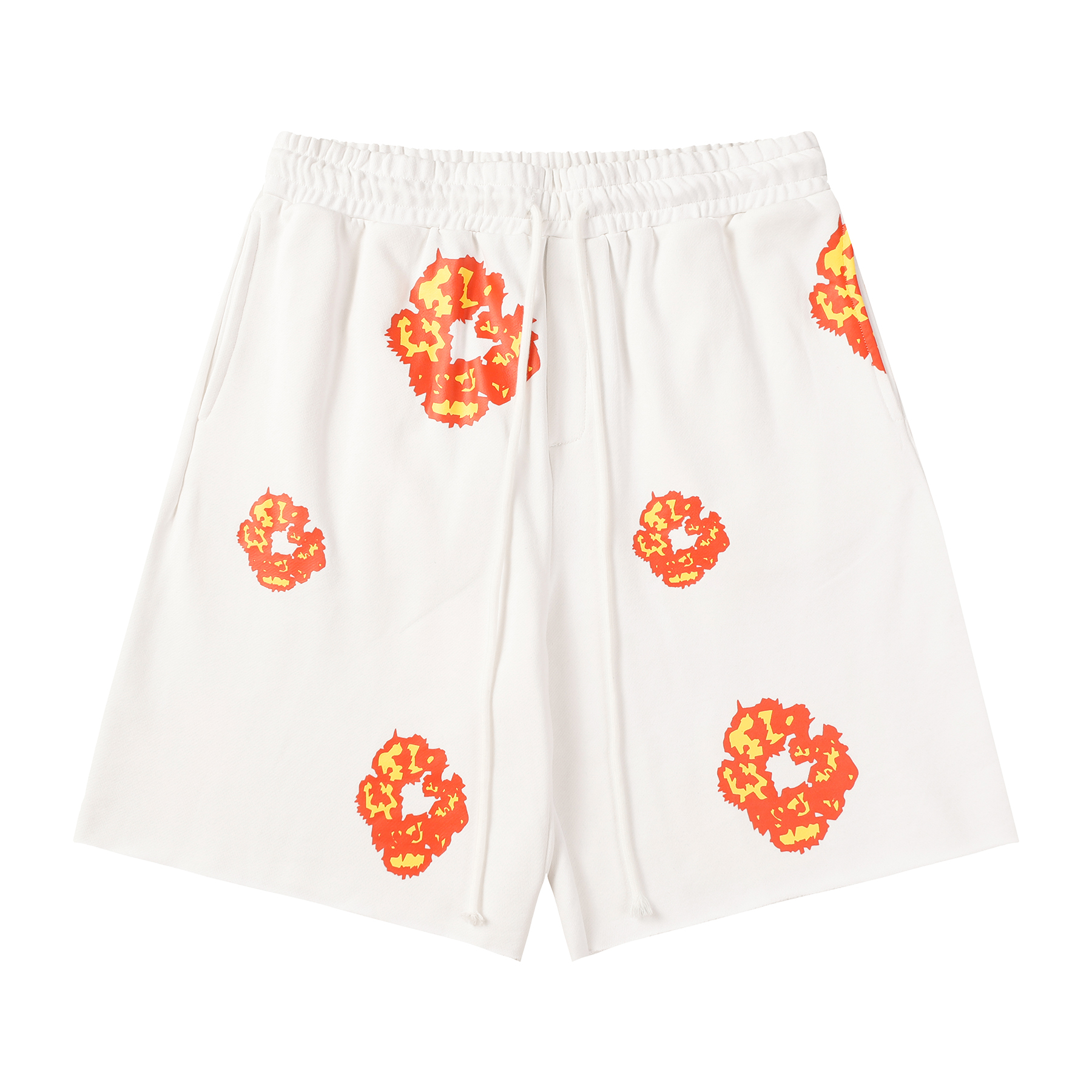 Denim Tears Cotton Floral Print Shorts White