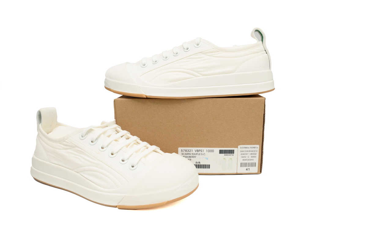 Bottega Veneta Low Top Sneaker All White