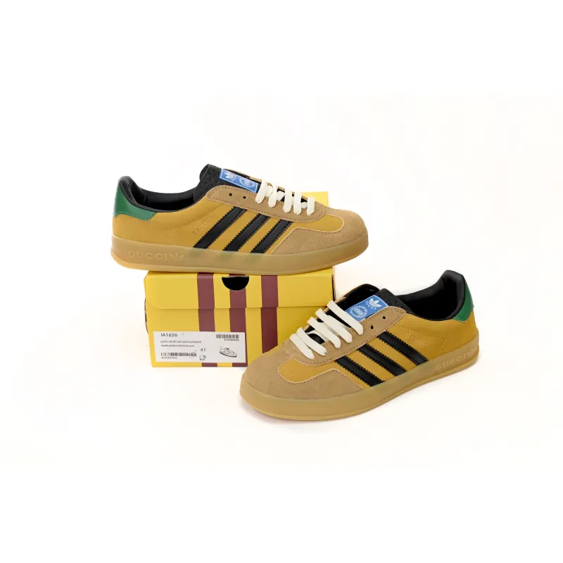 Adidas x Gucci Gazelle Yellow Velvet Green