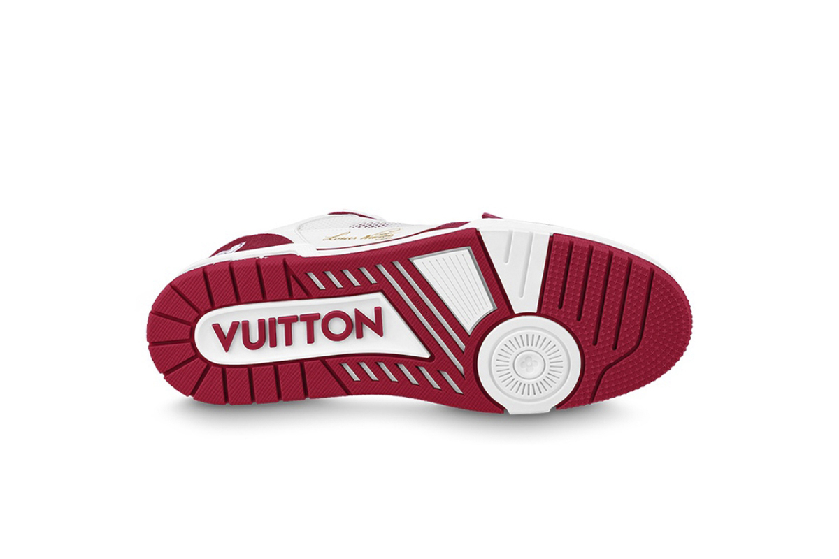 Louis Vuitton Trainer Red Monogram Denim 1ABLXI
