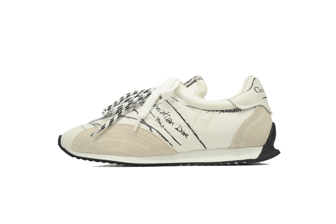 Dior D-Sketch Sneaker White Nylon And Calfskin KCK427MPA_S10W